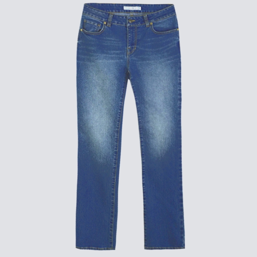 Redy jeans, like new, cotton blend, mid rise waist, size six, straight Leg
